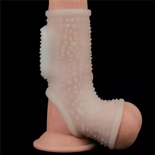 Knights Ring Best Drip Vibrating Penis Sheath with Ballstretcher 10cm – 2/8