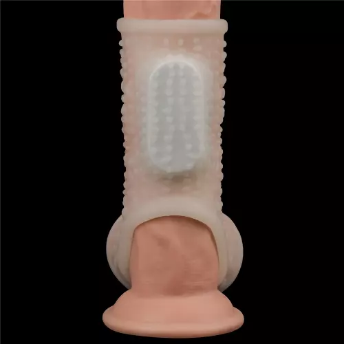 Knights Ring Best Drip Vibrating Penis Sheath with Ballstretcher 10cm – 3/8