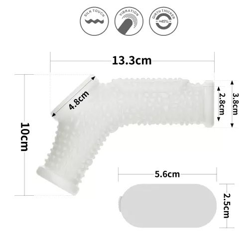 Knights Ring Best Drip Vibrating Penis Sheath with Ballstretcher 10cm – 7/8