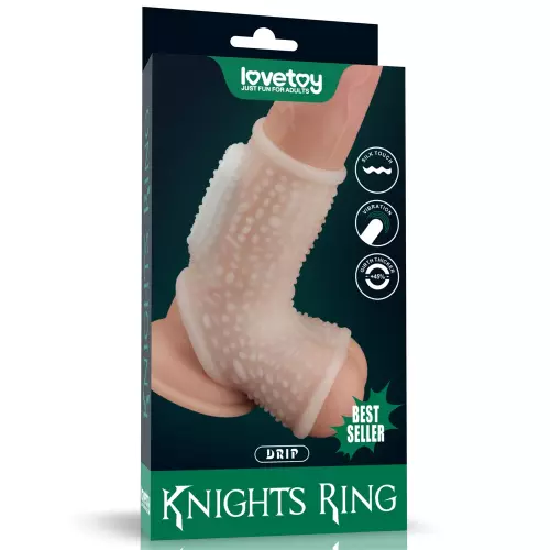Knights Ring Best Drip Vibrating Penis Sheath with Ballstretcher 10cm – 8/8