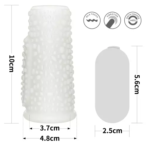 Knights Ring Drip Vibrating Penis Sheath 10cm – 8/9