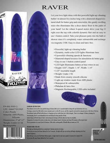 Mini-Vibrator Raver 12cm Violett – 4/4