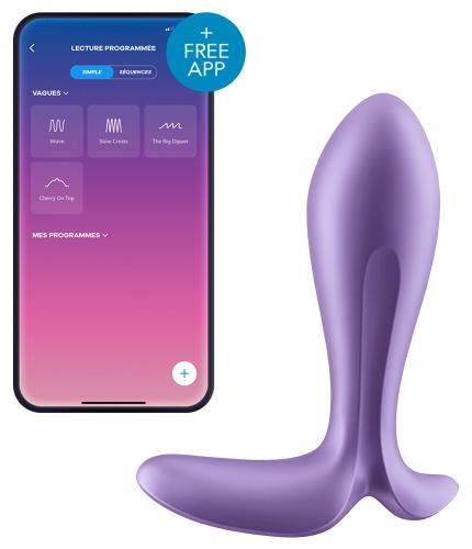 Connected Plug Intensity Plug Satisfyer 7 x 2.5cm Mauve
