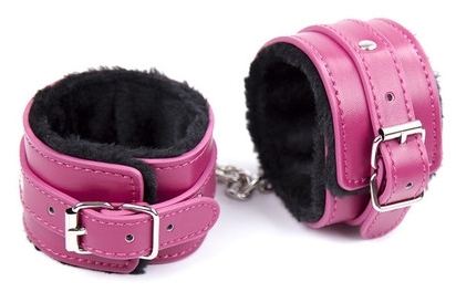 Handschellen Furcuffs Schwarz-Rosa