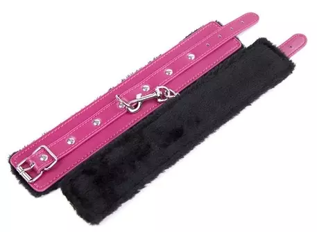 Handgelenkfesseln Furcuffs Schwarz-Rosa – 4/4