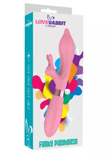 Kaninchen-Vibrator Funky Playhouse 21cm Rosa – 2/7