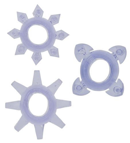 3 Mini Cockrings Tickle C-Rings Purple