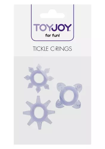 3 cockrings mini Tickle C-Rings Violet – 2/3