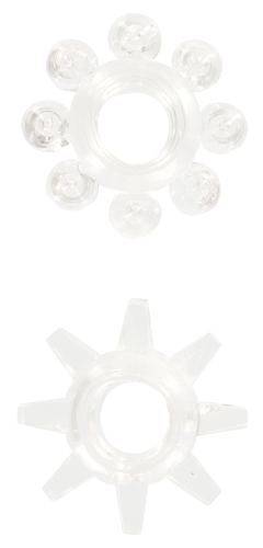 Pack of 2 Mini Cock Rings Stretchy Rings Transparent