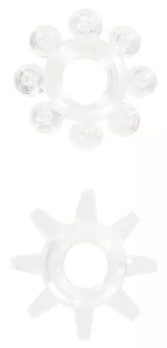Set van 2 mini cockrings Stretchy Rings Transparant – 1/2