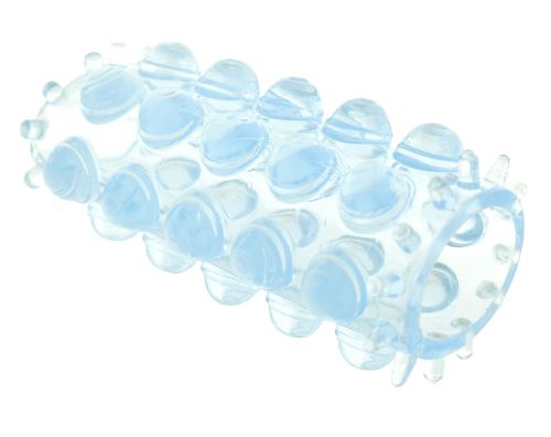 Pearlised Penis Sleeve Power Stretchy 7cm Blue