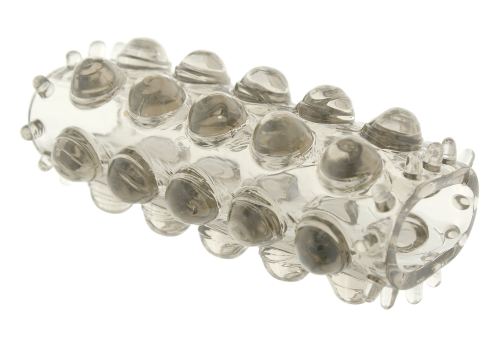 Pearlised Penis Sleeve Power Stretchy 7cm Grey