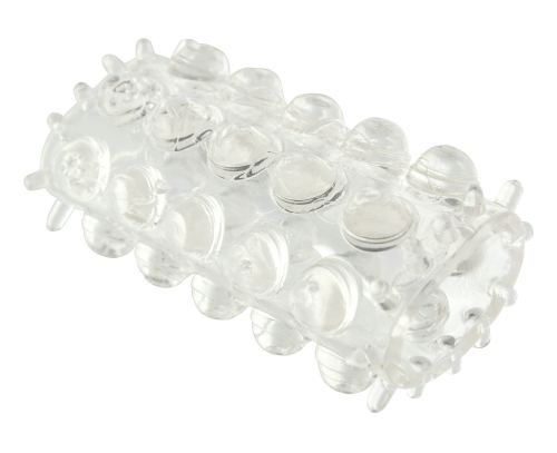 Strukturiertes Penis-Kondom Power Stretchy 7cm Transparent