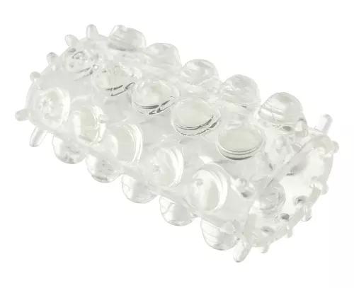 Penis hoes parelmoer Power Stretchy 7cm Transparant – 1/2