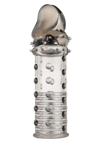 Penis Sleeve Stud Sleeve 15 x 4.2cm Grey