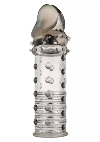 Penisvest Stud Sleeve 15 x 4.2cm Grijs – 1/2