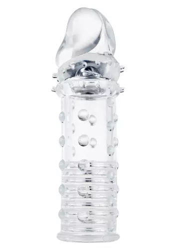 Penis Sleeve Stud Sleeve 15 x 4.2cm Transparent – 1/2