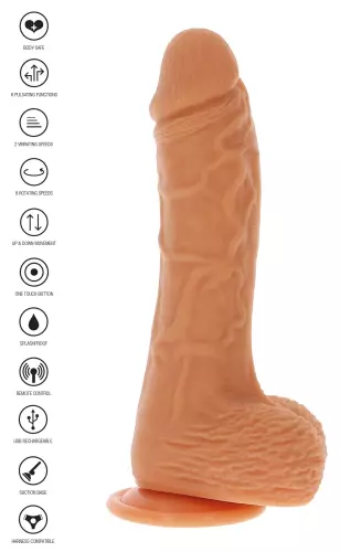 Realistische trildiliddo met stootstoot Naked Real 16.5 x 4cm – 6/6