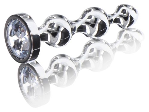 Jewelled Plug Diamond Star Beads L 12 x 2.9cm
