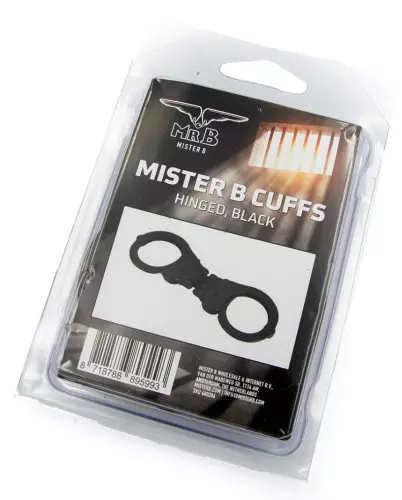 Handschellen aus Metall Cuff Hinged Schwarz – 2/4