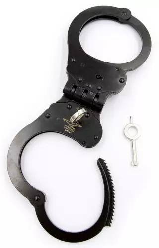 Handschellen aus Metall Cuff Hinged Schwarz – 4/4