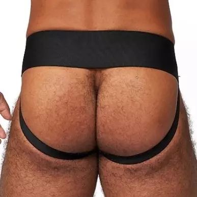 Jockstrap aus Leder Mister B Schwarz-Blau – 2/5