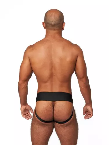 Jockstrap aus Leder Mister B Schwarz-Rot – 5/5