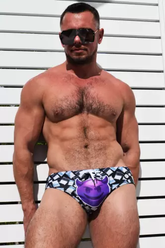 Badehose Feed Me Swim Schwarz-Weiß – 7/11