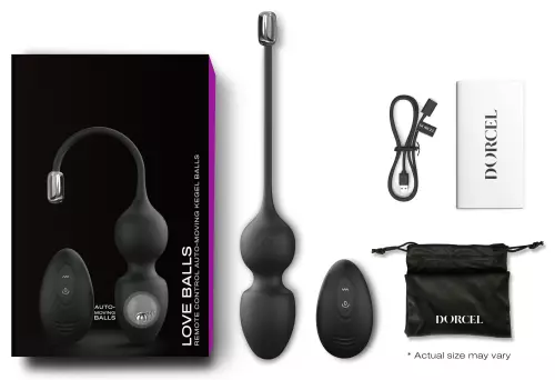 Vibrierende Liebeseier Love Balls Dorcel 9 x 3,5cm Schwarz – 2/5