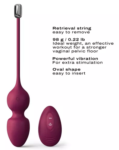 Vibrierende Liebeseier Love Balls Dorcel 9 x 3,5cm Violett – 4/5