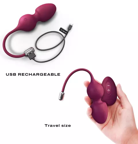 Vibrierende Liebeseier Love Balls Dorcel 9 x 3,5cm Violett – 5/5