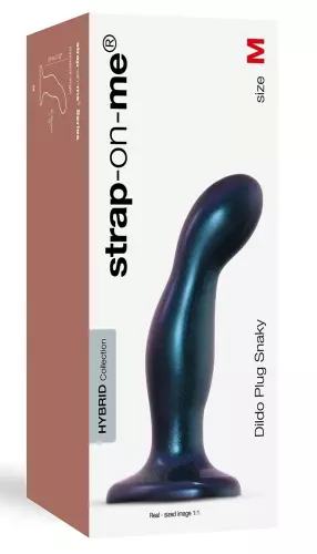 Plug Silikon Snaky Strap-On-Me M 14 x 3,8cm Blau – 2/3