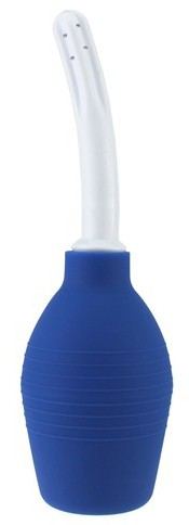 Blauer Klistier-Birne Analdusche 2 - Einsatz 12 x 2cm
