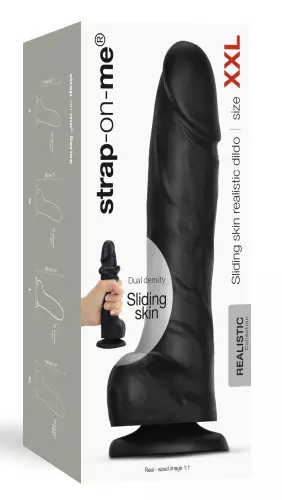 Dildo Sliding Skin Strap-On-Me XXL 16 x 4,4cm Schwarz – 2/7