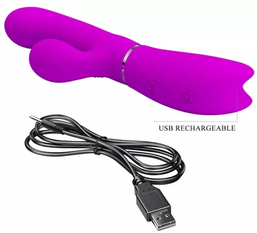 Vibro Rabbit Klitoris-Vibrator Pretty Love 10 x 3.2cm Rosa – 3/6