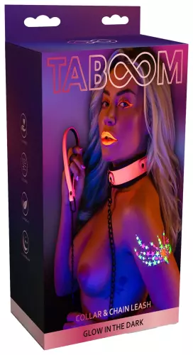Halsband-Leine phosphoreszierend Glow Pink Taboom – 2/7