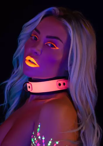 Halsband-Leine phosphoreszierend Glow Pink Taboom – 6/7