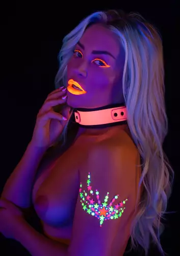 Halsband-Leine phosphoreszierend Glow Pink Taboom – 7/7