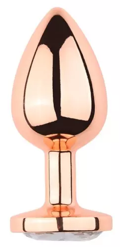 Anal-Schmuckplug PinkyGold S 6.5 x 2.7cm transparentes Juwel – 4/4