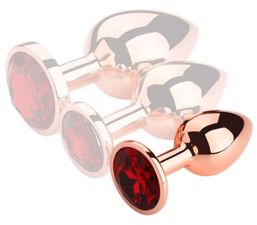 Jeweled Anal Plug Redgold S 6.5 x 2.7cm Red Jewel