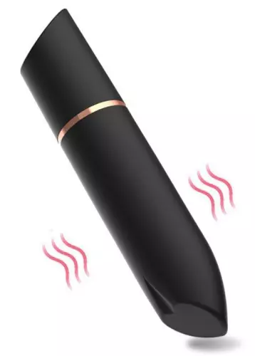 Mini Vibrator Herz Lippenstift 9cm Schwarz – 1/5