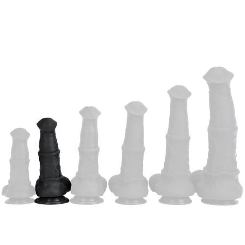Pferdesilikon-Dildo Centaura M 16 x 5,5cm Schwarz