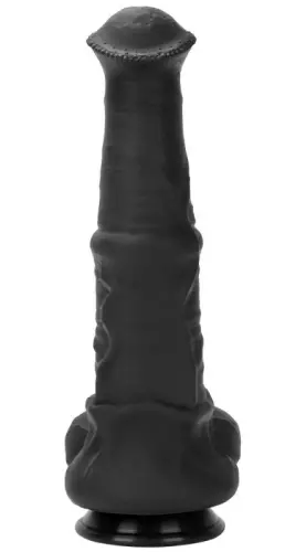 Pferdesilikon-Dildo Centaura M 16 x 5,5cm Schwarz – 3/4