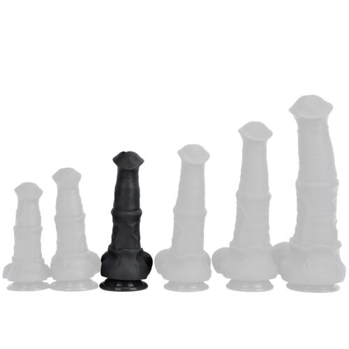 Pferdesilikon-Dildo Centaura L 18 x 6,5cm Schwarz