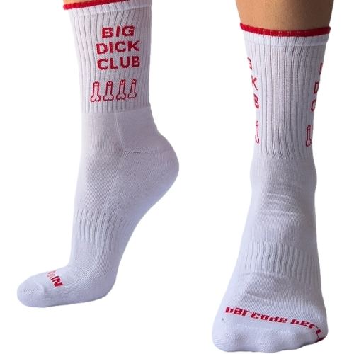 Big Dick Club White Socks Red Trim
