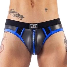 Neoprene Jockstrap Jock Brief Mr B Black-Blue