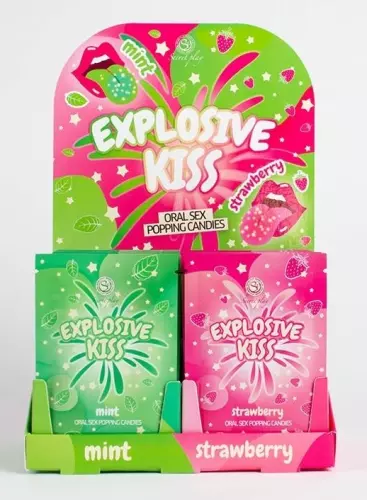 48er-Pack Funkelnde Bonbons Explosive Kiss Minze und Erdbeere – 2/5