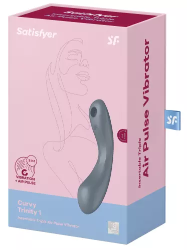 Klitoris-Stimulator Curvy Trinity 1 Satisfyer Grau – 2/10
