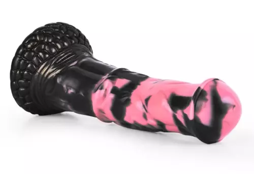 Dildo Pirulf 18 x 5cm Schwarz-Rosa – 2/6