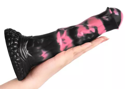 Dildo Pirulf 18 x 5cm Schwarz-Rosa – 3/6